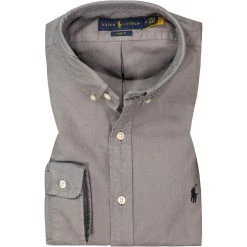 Polo Ralph Lauren Hemd 710804257/004 Slim Fit, Baumwolle, Mittelgrau, Grau