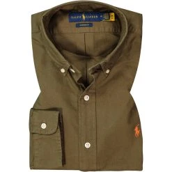 Polo Ralph Lauren Hemd 710805564/006 Custom Fit, Baumwolle, Olivgrün