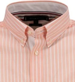 Tommy Hilfiger Hemd MW0MW18872/0DM Kurzarmhemd, Regular Fit, Popeline, Lachs-weiß gestreift, Lachs-weiß -hemdenverkauf 370061 norm2