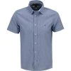 Tommy Hilfiger Hemd MW0MW18871/0GY Kurzarmhemd, Slim Fit, Popeline, Blau gemustert, Blau