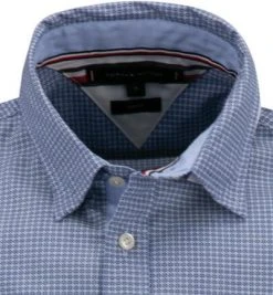 Tommy Hilfiger Hemd MW0MW18871/0GY Kurzarmhemd, Slim Fit, Popeline, Blau gemustert, Blau -hemdenverkauf 370062 norm2