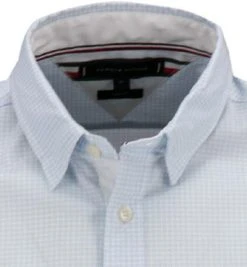 Tommy Hilfiger Hemd MW0MW18871/0GZ Kurzarmhemd, Slim Fit, Popeline, Hellblau-weiß gemustert, Hellblau -hemdenverkauf 370063 norm2