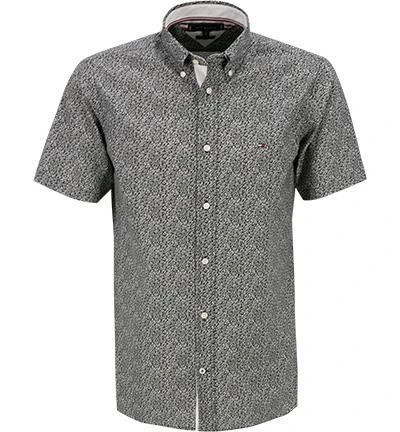 Tommy Hilfiger Hemd MW0MW18873/0GJ Kurzarmhemd, Regular Fit, Popeline, Schwarz-weiß gemustert, Schwarz-weiß 2 Tommy Hilfiger Hemd MW0MW18873/0GJ Kurzarmhemd, Regular Fit, Popeline, Schwarz-weiß gemustert, Schwarz-weiß – Bild 2