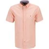 Tommy Hilfiger Hemd MW0MW18870/SO2 Kurzarmhemd, Regular Fit, Popeline, Orange meliert, Rosa