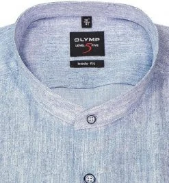 OLYMP Level Five 69EL 2039/79/13 Hemd, Body Fit, Baumwoll-Stretch, Mit extra langen Arm, Rauchblau meliert, Rauchblau -hemdenverkauf 370072 norm2