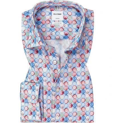 OLYMP Luxor Comfort Fit 1019/74/35 Hemd, Baumwolle, Blau-rot, Rot 2 OLYMP Luxor Comfort Fit 1019/74/35 Hemd, Baumwolle, Blau-rot, Rot – Bild 2