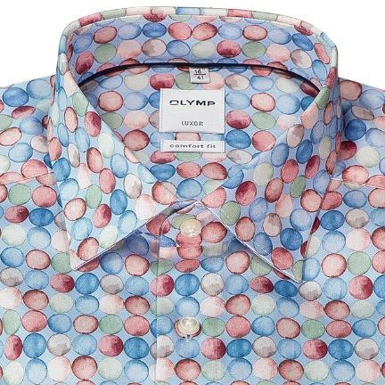 OLYMP Luxor Comfort Fit 1019/74/35 Hemd, Baumwolle, Blau-rot, Rot 3 OLYMP Luxor Comfort Fit 1019/74/35 Hemd, Baumwolle, Blau-rot, Rot – Bild 3