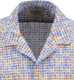Haupt Hemd 7112898260/40703 Kurzarmhemd, Regular Fit, Popeline, Multicolor gemustert, Multicolor -hemdenverkauf 370133 norm2
