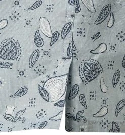 Marc O'Polo Hemd 124 7354 41152/I87 Kurzarmhemd, Regular Fit, Leinen, Hellblau gemustert, Marine -hemdenverkauf 370134 norm3