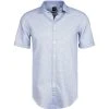 BOSS Hemd Ronn 50453002/428 Kurzarmhemd, Slim Fit, Baumwolle, Mittelblau meliert, Mittelblau