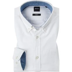 BOSS Hemd Rod 50452994/100 Slim Fit, Baumwolle, Weiß