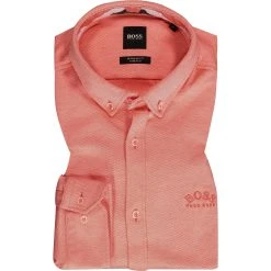BOSS Hemd Biado 50452429/646 Regular Fit, Baumwolle, Rot meliert, Erdbeerrot