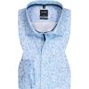 OLYMP Luxor Modern Fit 1211/74/11 Hemd, Popeline, Bleu gemustert, Bleu
