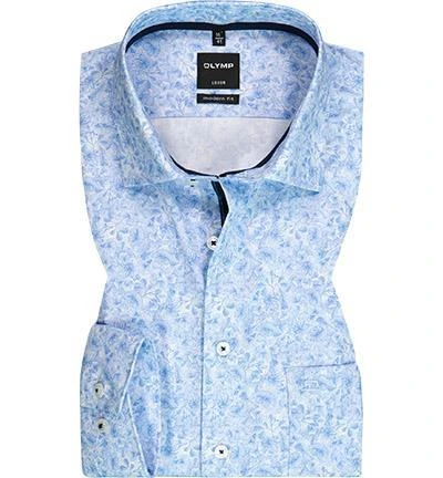 OLYMP Luxor Modern Fit 1211/74/11 Hemd, Popeline, Bleu gemustert, Bleu 2 OLYMP Luxor Modern Fit 1211/74/11 Hemd, Popeline, Bleu gemustert, Bleu – Bild 2