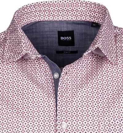 BOSS Hemd Magneton 50453296/680 Kurzarmhemd, Slim Fit, Baumwolle, Pastell pink gemustert, Pastell pink 3 BOSS Hemd Magneton 50453296/680 Kurzarmhemd, Slim Fit, Baumwolle, Pastell pink gemustert, Pastell pink – Bild 3