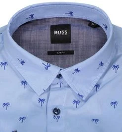 BOSS Hemd Magneton 50452862/492 Slim Fit, Baumwolle, Hellblau gemustert, Hellblau -hemdenverkauf 370419 norm2
