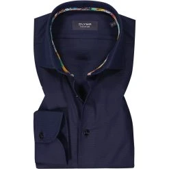 OLYMP Signature Tailored Fit 8518/74/14 Hemd, Baumwolle, Nachtblau