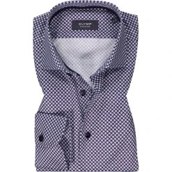 OLYMP Signature Tailored Fit 8529/74/14 Hemd, Baumwolle, Nachtblau gemustert, Nachtblau