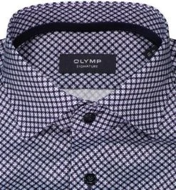 OLYMP Signature Tailored Fit 8529/74/14 Hemd, Baumwolle, Nachtblau gemustert, Nachtblau -hemdenverkauf 370477 norm2