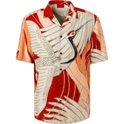 HUGO Hemd Efab 50449723/239 Kurzarmhemd, Straight Fit, Viskose, Multicolor gemustert, Multicolor