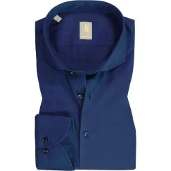 Jacques Britt Custom Fit Como Hai PS969320/11 Hemd, Baumwolle, Royalblau, Dunkelblau