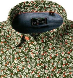 N.Z.A. Hemd 21DN542S/1750 Kurzarmhemd, Leinen, Grün gemustert, Grün -hemdenverkauf 371428 norm2