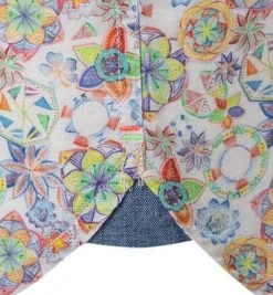 N.Z.A. Hemd 21DN541S/1888 Kurzarmhemd, Leinen, Multicolor gemustert, Weiß -hemdenverkauf 371454 norm4