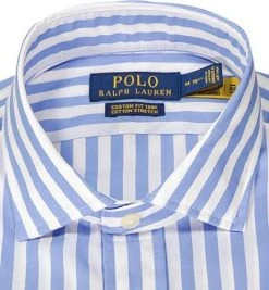 Polo Ralph Lauren Hemd 710842636/002 Custom Fit, Baumwolle, Azurblau-weiß gestreiftlich, Blau-weiß -hemdenverkauf 371564 norm2