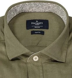 HACKETT Hemd HM308837/728 Slim Fit, Twill, Olivgrün meliert, Oliv -hemdenverkauf 371628 norm2