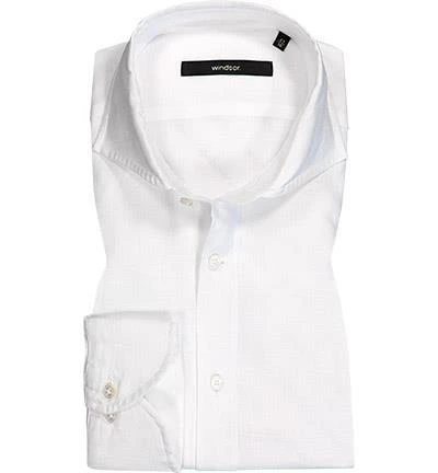 Windsor Hemd Lano-W 30026497/100 Shaped Fit, Reines Leinen, Weiß 2 Windsor Hemd Lano-W 30026497/100 Shaped Fit, Reines Leinen, Weiß – Bild 2