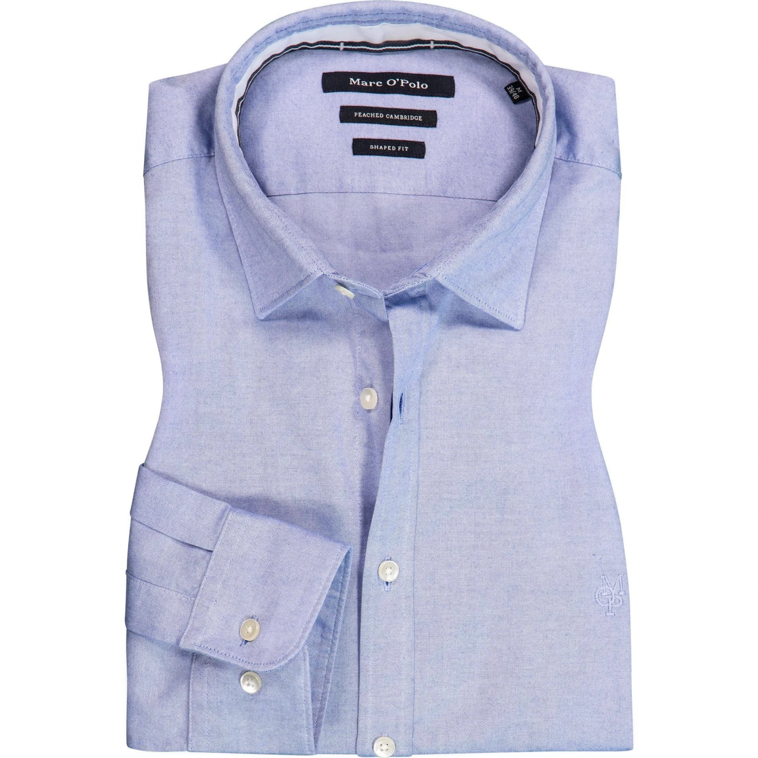 Marc O'Polo Hemd B21 1504 42112/E86 Shaped Fit, Baumwolle, Blau 1 Marc O'Polo Hemd B21 1504 42112/E86 Shaped Fit, Baumwolle, Blau