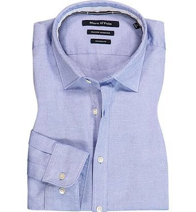 Marc O'Polo Hemd B21 1504 42112/E86 Shaped Fit, Baumwolle, Blau 2 Marc O'Polo Hemd B21 1504 42112/E86 Shaped Fit, Baumwolle, Blau – Bild 2