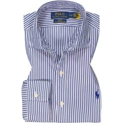 Polo Ralph Lauren Hemd 710844535/001 Slim Fit, Baumwolle, Marine-weiß gestreift, Navy-weiß