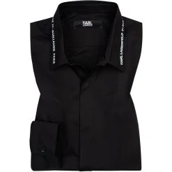 KARL LAGERFELD Hemd 605913/60/512600/990 Baumwolle, Schwarz