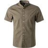 Tommy Hilfiger Hemd MW0MW10923/M04 Kurzarmhemd, Slim Fit, Baumwolle, Dunkelolive