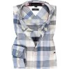Tommy Hilfiger Hemd MW0MW19044/0LZ Slim Fit, Baumwolle, Grau-blau kariert, Grau-blau