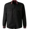 HUGO Overshirt Ebio 50459600/001 Baumwolle, Schwarz