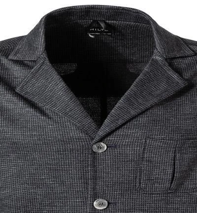 HILTL Overshirt Jake 14161/1001/42 Regular Fit, Jersey, Anthrazit gemustert , Anthrazit 3 HILTL Overshirt Jake 14161/1001/42 Regular Fit, Jersey, Anthrazit gemustert , Anthrazit – Bild 3