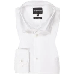 EMPORIO ARMANI Hemd 8N1C09/1NI9Z/0100 Baumwolle, Weiß