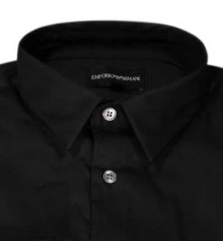 EMPORIO ARMANI Hemd 8N1C09/1NI9Z/0999 Baumwolle, Schwarz -hemdenverkauf 372856 norm2