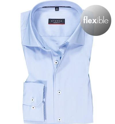 ETERNA Hemd 3377/X18K/12 Modern Fit, Mikrofaser atmungsaktiv, Hellblau 2 ETERNA Hemd 3377/X18K/12 Modern Fit, Mikrofaser atmungsaktiv, Hellblau – Bild 2