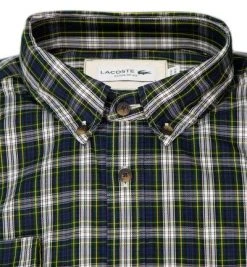 LACOSTE Hemd CH3983/EZB Regular Fit, Baumwolle, Grün-blau kariert, Grün-navy-weiß -hemdenverkauf 372907 norm2