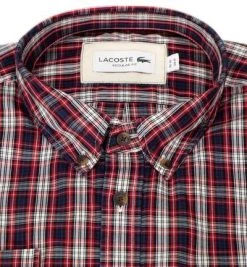 LACOSTE Hemd CH3983/8L1 Regular Fit, Baumwolle, Rot-blau kariert, Rot-navy-weiß -hemdenverkauf 372908 norm2