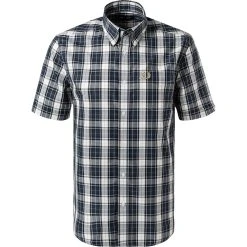 Fred Perry Hemd M1674/738 Kurzarmhemd, Baumwolle, Nachtblau kariert, Nachtblau