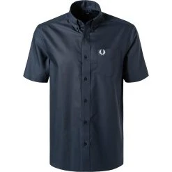 Fred Perry Hemd M8502/738 Kurzarmhemd, Oxford, Nachtblau