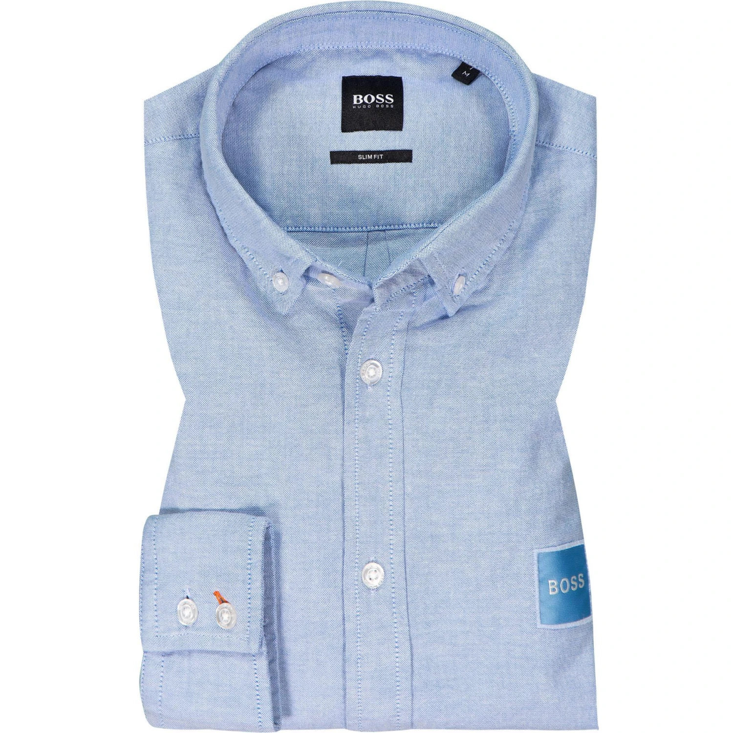 BOSS Hemd Mabsoot 50462815/460 Slim Fit, Baumwolle, Hellblau meliert, Hellblau 1 BOSS Hemd Mabsoot 50462815/460 Slim Fit, Baumwolle, Hellblau meliert, Hellblau