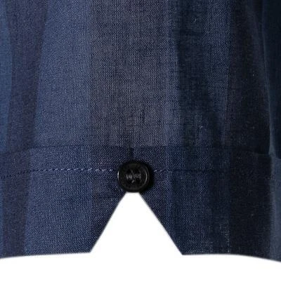 Fred Perry Hemd M1675/608 Kurzarmhemd, Baumwolle-Leinen, Navy gestreift, Navy 4 Fred Perry Hemd M1675/608 Kurzarmhemd, Baumwolle-Leinen, Navy gestreift, Navy – Bild 4