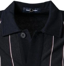 Fred Perry Overshirt J1553/608 Mikrofaser, Navy gestreift, Navy -hemdenverkauf 373042 norm2