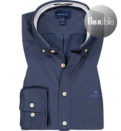 Gant Hemd 3002560/410 Regular Fit, Piqué, Marine 2 Gant Hemd 3002560/410 Regular Fit, Piqué, Marine – Bild 2