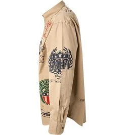 Gant Hemd 3011894/248 Baumwolle Print am Rücken, Dunkelkhaki -hemdenverkauf 373104 norm2